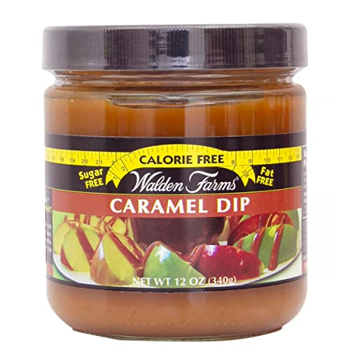 Walden Farms Caramel Dessert Dip – Zero Calorie, Sugar Free, Keto & Fat Free Sweet Topping for Apples, Desserts & More – 12 oz Jar