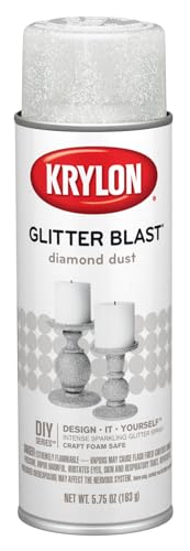 Krylon K03804A00 Glitter Blast Glitter Spray Paint for Craft Projects, Diamond Dust, 5.75 oz