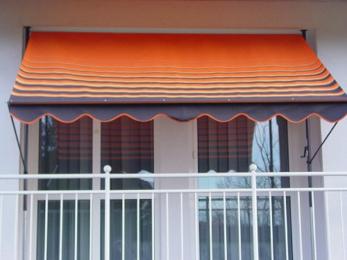 ANGERER Klemmmarkise Exklusiv orange-braun, 300 cm