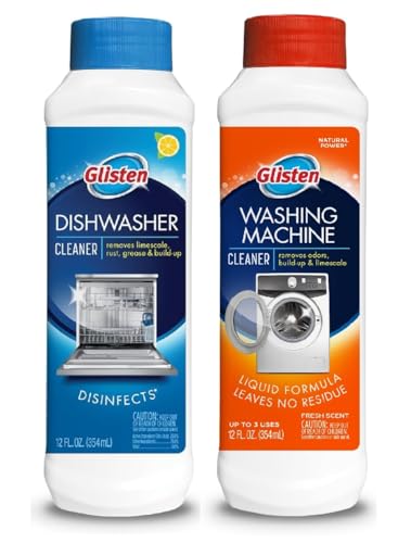 Glisten Dishwasher Magic AND Washer Magic, Value Pack, 12 Fl. Oz. bottle of each
