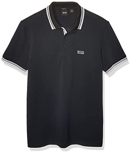 BOSS Mens Paddy Polo Shirt, Black, Medium US