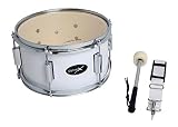 Tambour De Marche Tnor 14 X 10 Blanc Avec Mailloches Et Courroie