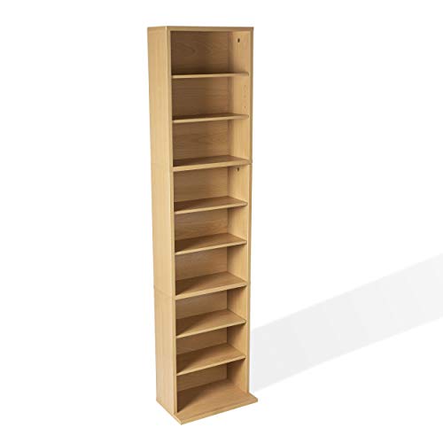 Atlantic Oskar Media Storage Tower Best for Small Spaces This affordable piece of media storage