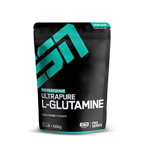 🔥 STARKER PREIS (-42%) ESN Ultrapure L-Glutamine Powder, 500 g Pulver, 5000 mg Glutamine pro Portion, mikrofein, Aminosäure