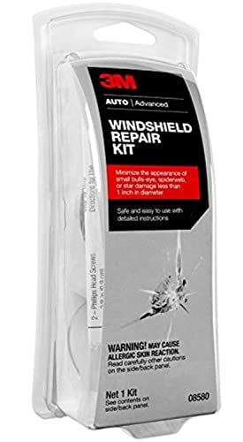 3M 08580 Windshield Repair Kit for Chips Bulls-Eye and Star Cracks