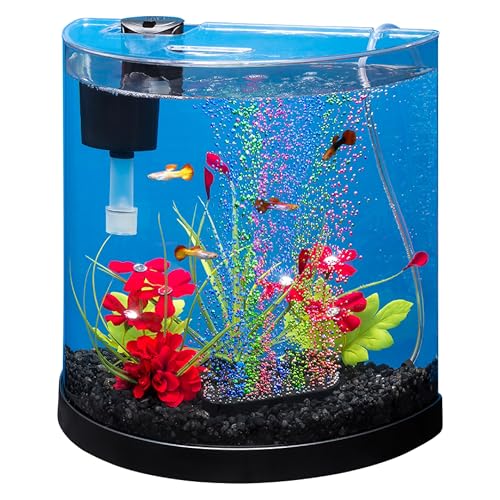 Tetra ColorFusion 3-Gallon Half-Moon Aquarium