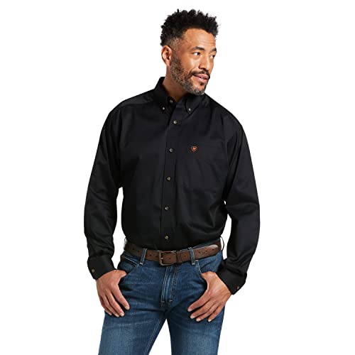 Ariat Solid Twill Classic Fit Shirt - Men's Long Sleeve Western Button-Down