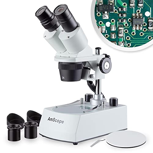 AmScope Forward-Mounted Binocular Stereo Microscope Solid option for hobbyists.
