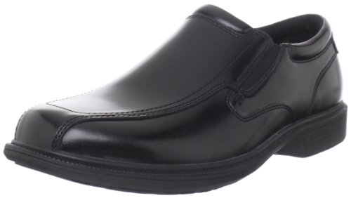Nunn Bush Men's Bleeker Street Slip On Loafer with KORE Slip Resistant Comfort Technology, Black, 10 Medium US