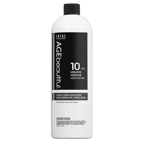 AGE beautiful 10 Volume Gentle Creme Hair Developer | For Permanent Hair Color Dyes, Toners, Lighteners | Professional Salon Coloring | Long Lasting Haircolor | 16 Fl Oz