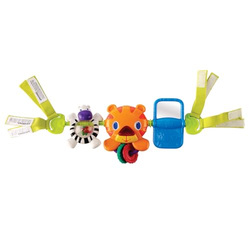 Bright Starts Take Along Musical Carrier Baby Activity Toy Bar, Hanging Car Seat Toy, 4 Fun Melodies, Fine Motor Skill Development Ages Newborn +, Multi-Color