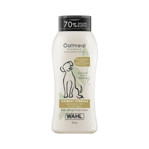 Wahl USA Dry Skin & Itch Relief Pet Shampoo, Oatmeal, 24 Oz