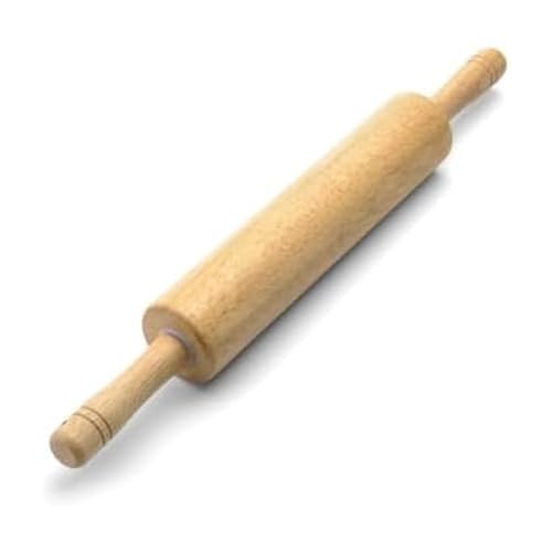 FARBERWARE Classic Wood Rolling Pin, 18-Inch Hardwood Dough Roller for Baking Pizza, Pies