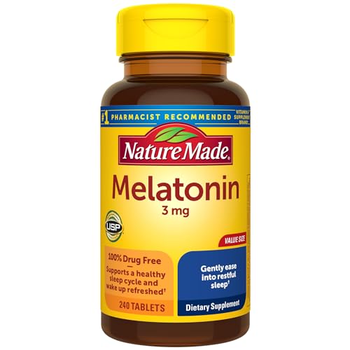 Nature Made Melatonin 3mg Tablets 240ct
