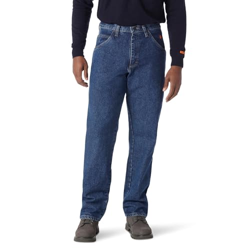 🔥 STARKER PREIS (-29%) Wrangler Herren Riggs Workwear Schreiner-Jeans, schwer entflammbar Arbeitshose, Denim, 33 W/30 L