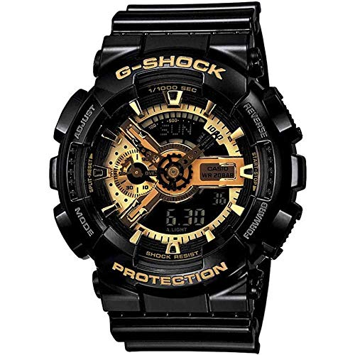 G-Shock GA-110GB-1ADR Black & Gold Analog-Digital Dial Black Resin Strap Men's Watch Shock and 200M Water Resistant G339