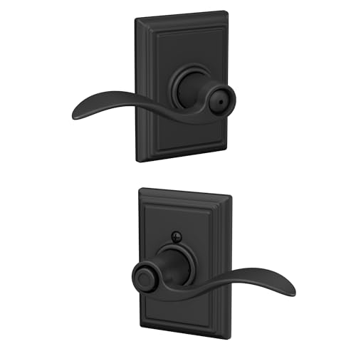 Schlage F40ACC622ADD Addison Collection Accent Privacy Lever, Matte Black