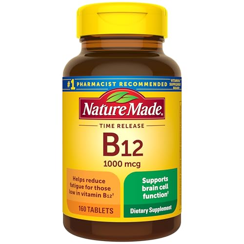 Nature Made Vitamin B12 1000 mcg, B12 Vitamins, Dietary Supplement for Energy Metabolism Support, 160 Time Release Table