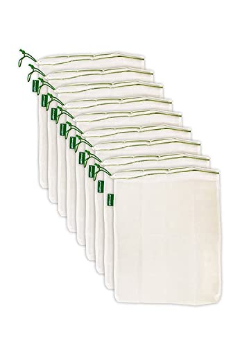 Earthwise Reusable Mesh Produce Bags Set of 9 Transparent Lightweight