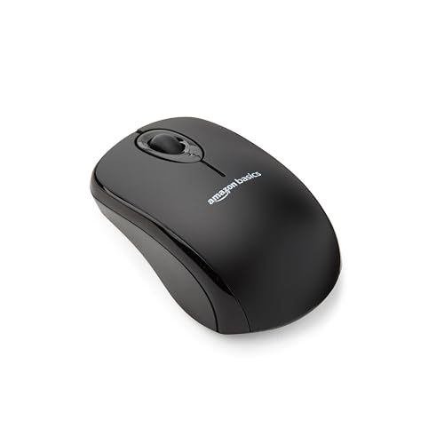 AmazonBasics 3-Button USB Wired Computer Mouse
