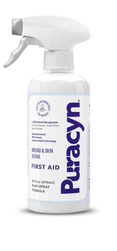 Puracyn First Aid Wound and Skin Repair - Wound Care Spray for Cuts, Scrapes, Minor Sores, Minor Burns, and Other Skin Irritations. 16 Ounces