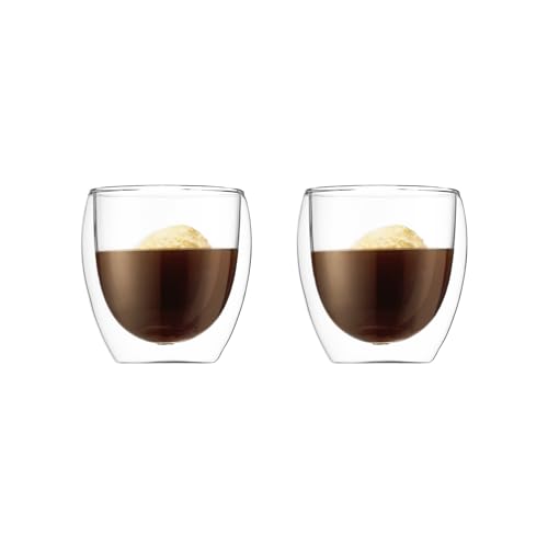 Bodum Pavina Double Wall Borosilicate Glasses, 8 oz, Set of 2