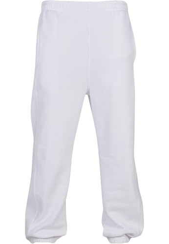 (-28%) Urban Classics Herren Trainingshose Sweatpants, Jogginghose für Männer, Straight Leg, Reißverschlüsse an den Beinabschlüssen, M, White