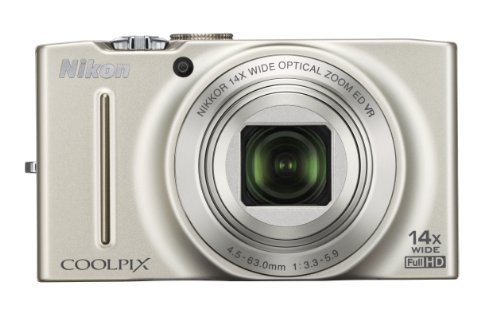 Nikon COOLPIX S8200 16.1 MP CMOS Digital Camera with 14x Optical Zoom NIKKOR ED Glass Lens and Full HD 1080p Video (Silver)