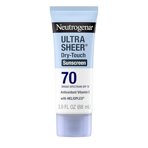 Neutrogena Ultra Sheer Dry-Touch Sunscreen Lotion SPF 70, Broad Spectrum, Water Resistant 80 Min, Oil-Free, Oxybenzone-F