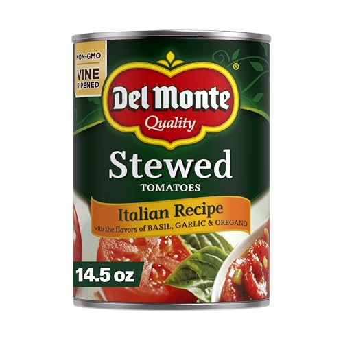 Del Monte Stewed Tomatoes with Basil, Garlic and Oregano, 14.5 Oz Can