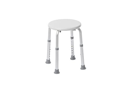 Drive Medical Shower Stool, Adjustable Height, 300 lb Weight Capacity, White