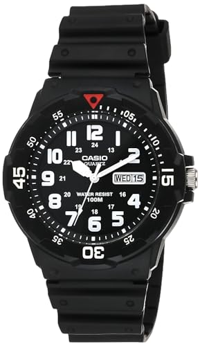 Casio Men's Quartz Day-Date Indicator Black Resin Dive Watch (Model: MRW200H-1BV)