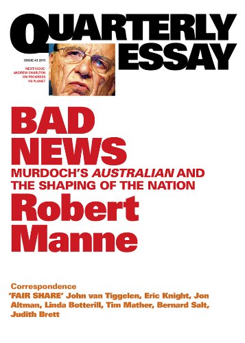 Bad News: Murdoch's (By: Robert Manne) cover