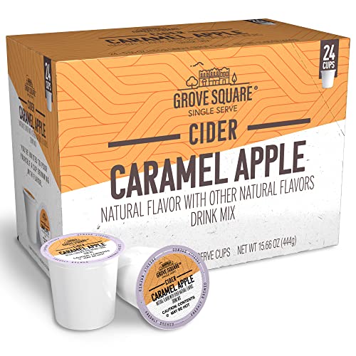 Grove Square Cider Single Serve Cups, Caramel Apple, 24 Count (Pack of 1)