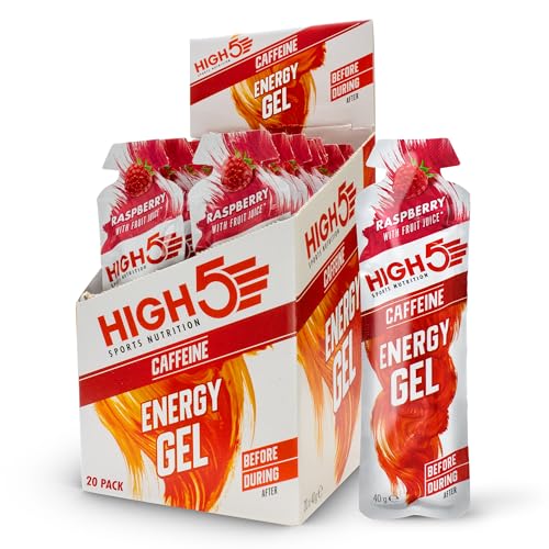 (-36%) HIGH5 Koffein Energy Gel für Running & Ausdauer, Himbeere, 20 x 40g