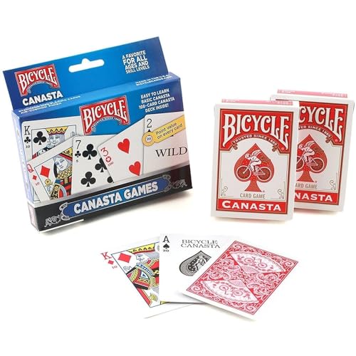 Bicycle Canasta Games Playing Cards, Multicolor