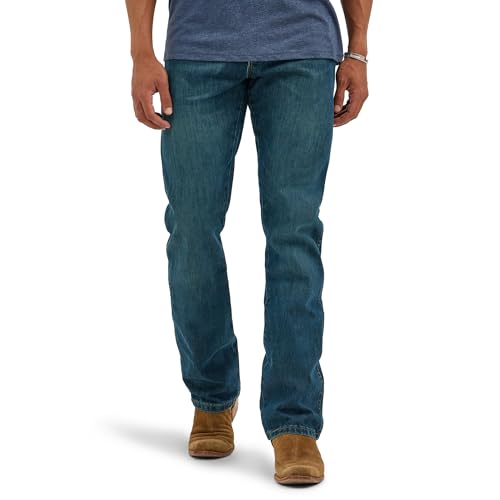 ⚡ BLITZDEAL (-61%) Wrangler Herren-Jeans, hohe Größe, Retro, schmale Passform, Bootcut, River Wash, 42W / 32L