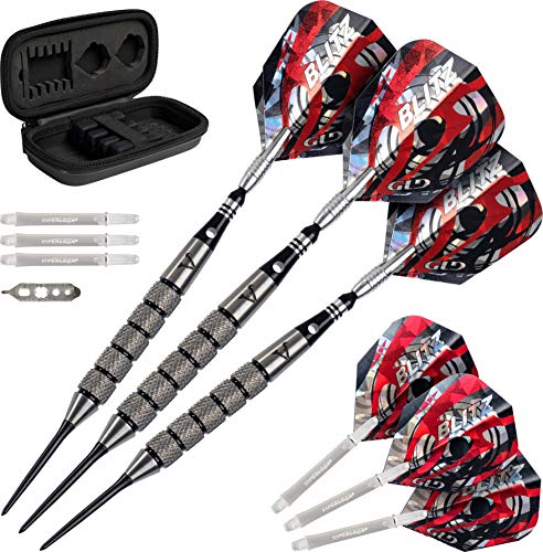 Viper Blitz 95% Tungsten Steel Tip Darts with Storage/Travel CaseBBstep Steel Tip Dart Colorful Dart 15pcs 6g Assorted 