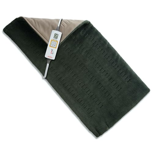 Sunbeam XL Heating Pad for Back Neck and Shoulder Pain Relief Auto Shut Off 6 Heat Settings Extra Large 12 x 24 Green Id