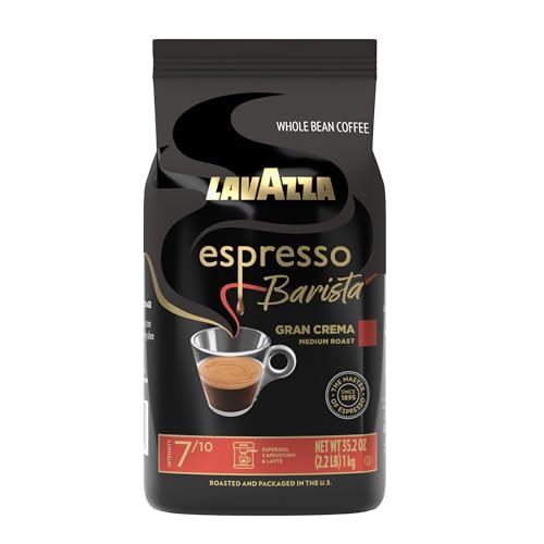 Lavazza Espresso Barista Gran Crema Whole Bean Coffee Blend, Medium Espresso Roast
