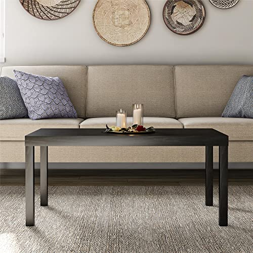 DHP Parsons Modern Coffee Table  Black Wood Grain