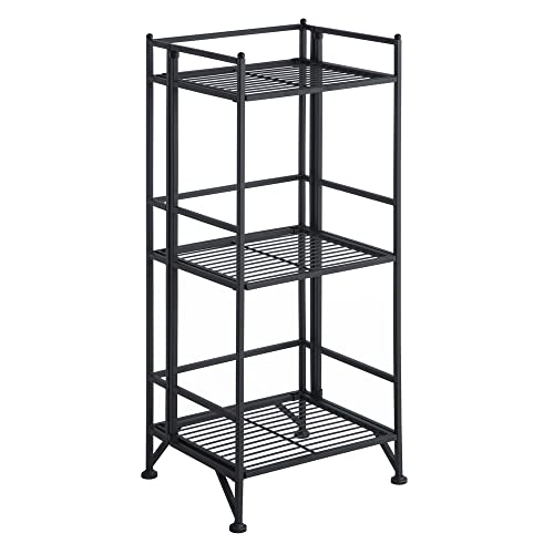Convenience Concepts Xtra Storage 3-Tier Folding Metal Shelf Simple Yet Solid Metal, 3-tier,