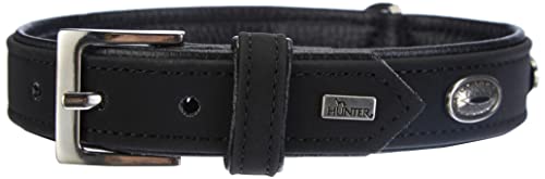 HUNTER Softie Stone Art-Nubuk Nickel Collar, 50/36 x 44 cm, Small, Black/Nappa Black