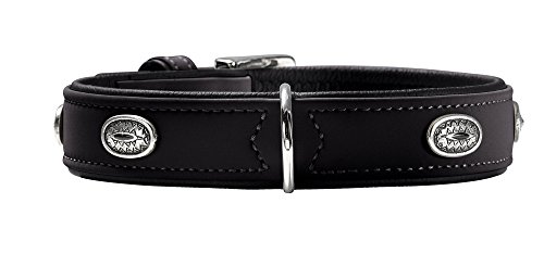 HUNTER Softie Stone Art-Nubuk Nickel Collar, 65/51 x 58 cm, X-Large, Black/Nappa Black