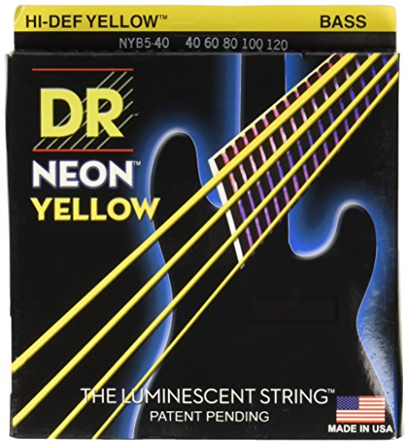 DR Strings NYB5-40 Saiten für Bassgitarre HI-DEF NEON
