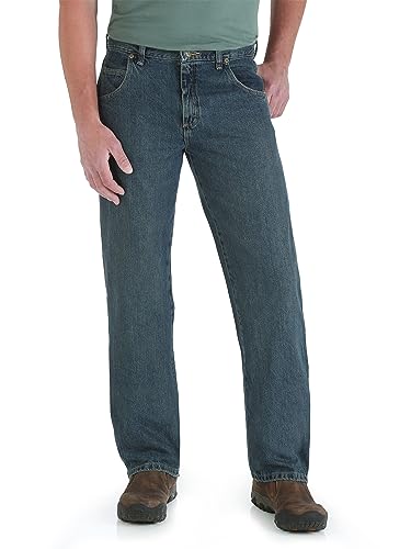 🔥 SELTEN SO GÜNSTIG (-48%) Wrangler Herren Rugged Wear Relaxed Straight Fit Jeans - Blau - 40W / 34L