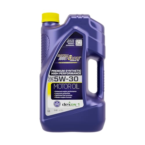Royal Purple 51530 API-Licensed SAE 5W-30 High Performance Synthetic Motor Oil 5 Quart