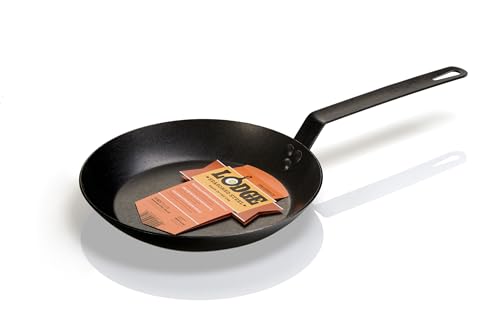 Lodge Pre-Seasoned Carbon Steel Skillet - Use in the Oven, on the Stove, on the Grill, or Over a Campfire - 10 Inch