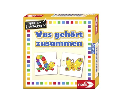 (-33%) noris Was gehört zusammen – Lernspiel für Kinder ab 3 Jahren – beliebtes Zuordnungsspiel für Groß und Klein – erstes Mitbringspiel für unterwegs – pädagogisches Spielzeug Jungen Mädchen Vorschule