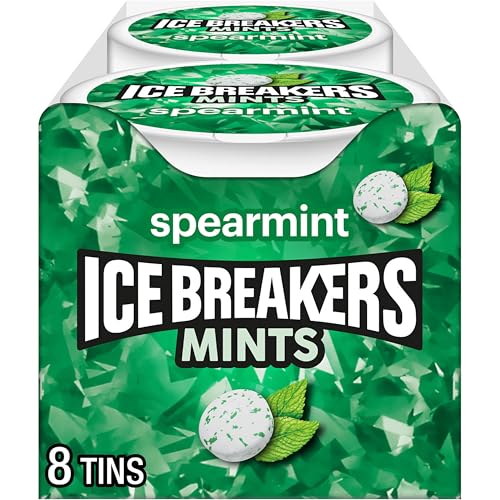 ICE BREAKERS Spearmint Sugar Free Mints Tins, 1.5 oz (8 Count)